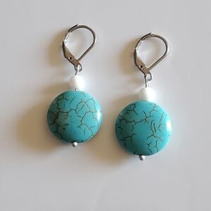 NEW Handmade Howlite Drop Earrings